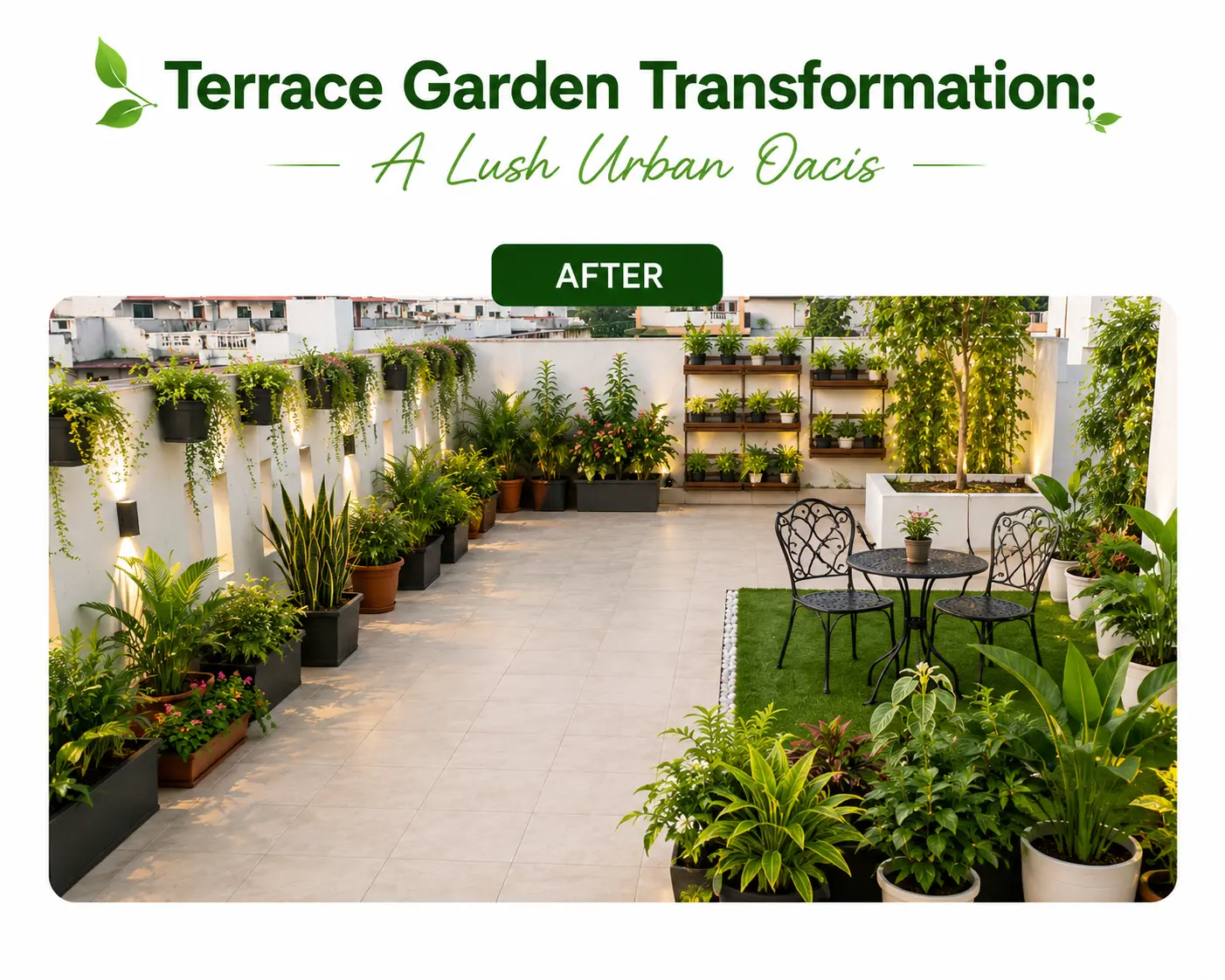 Terrace Garden Transformation: A Lush Urban Oasis after